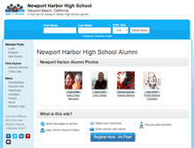 Tablet Screenshot of newportharborhighschoolalumni.com